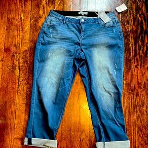 Wit & Wisdom Girlfriend Distressed Denim Jean 18W